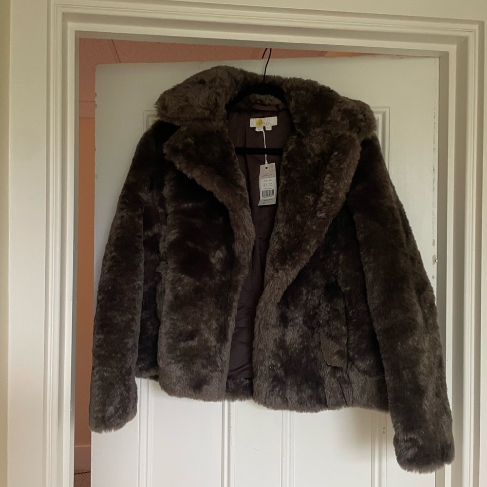 NWT Boden Faux Fur Coat